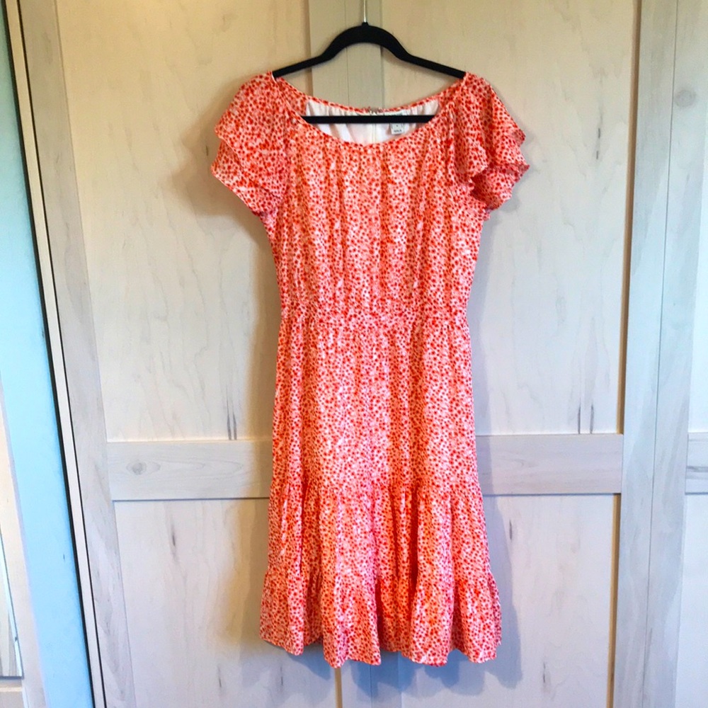 J.Crew Factory Coral floral Midi Dress